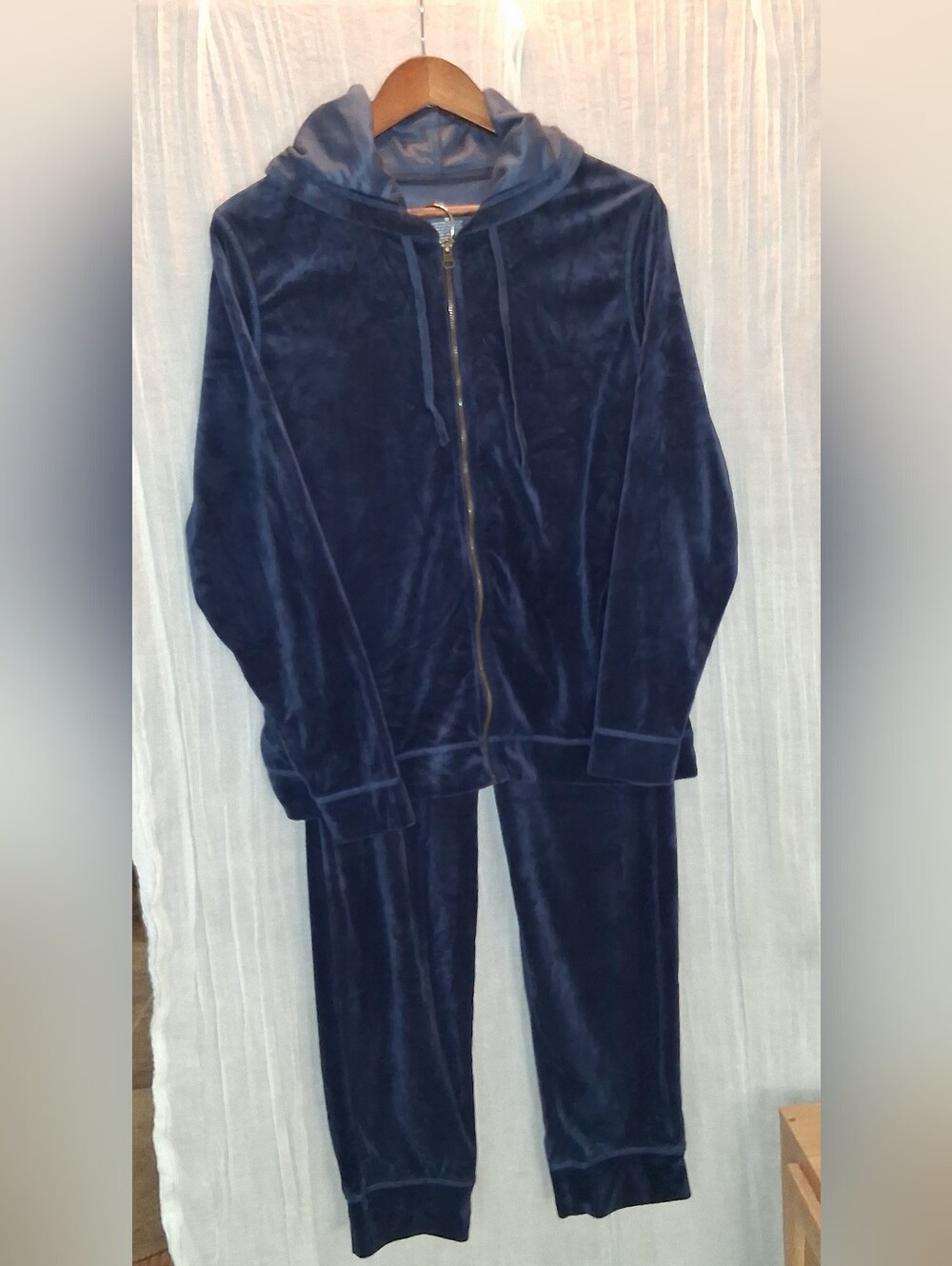 HUE Navy Blue Velour Track Suit